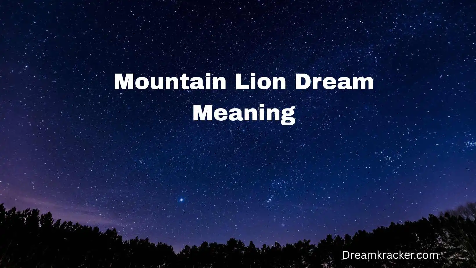 Mountain Lion Dream Meaning