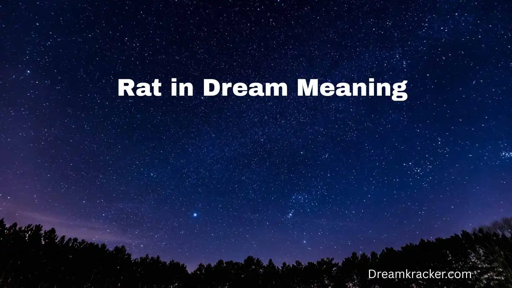 Rat in Dream Meaning