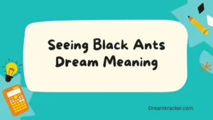 Seeing Black Ants Dream Meaning