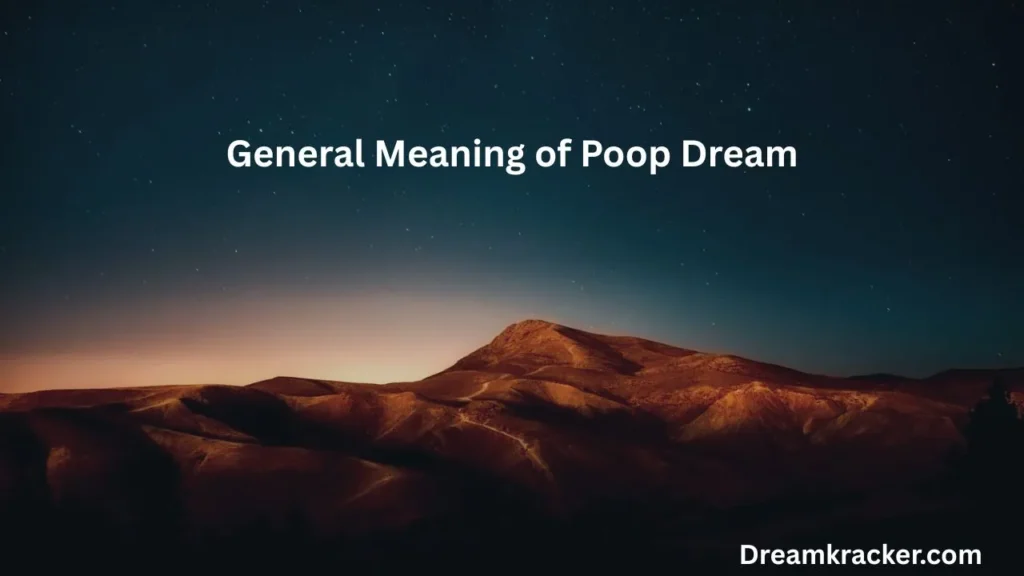 General Meaning of Poop Dream