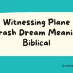 Witnessing Plane Crash Dream Meaning Biblical