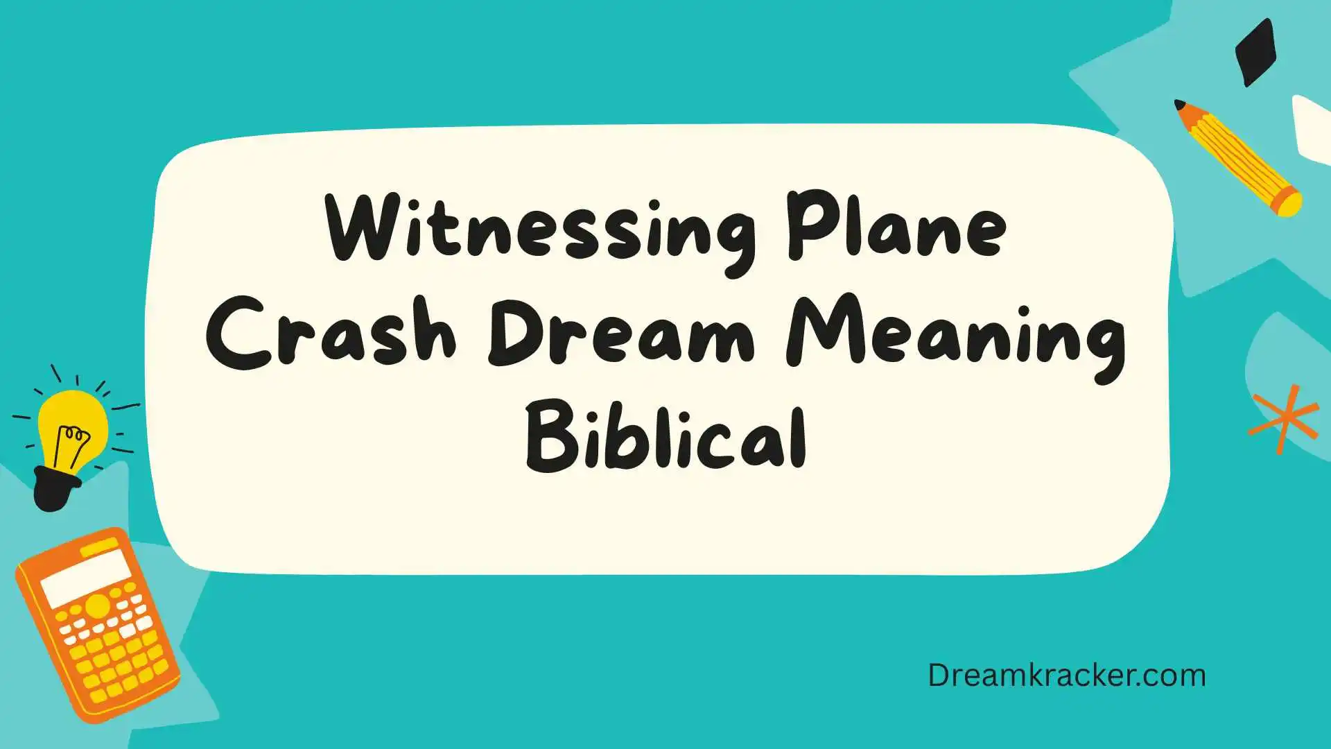 Witnessing Plane Crash Dream Meaning Biblical